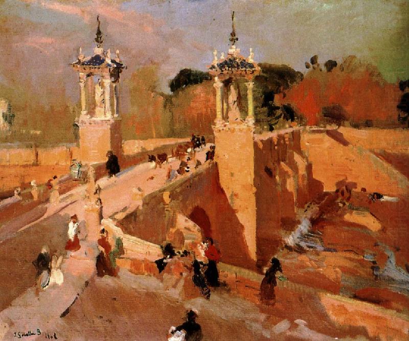 Joaquin Sorolla Valencia Bridge china oil painting image